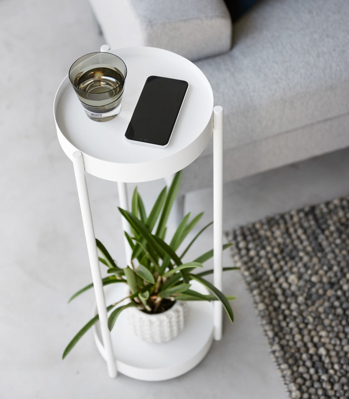 Two-Tier Rolling Plant Stand (28" H)  - Steel from Yamazaki Home