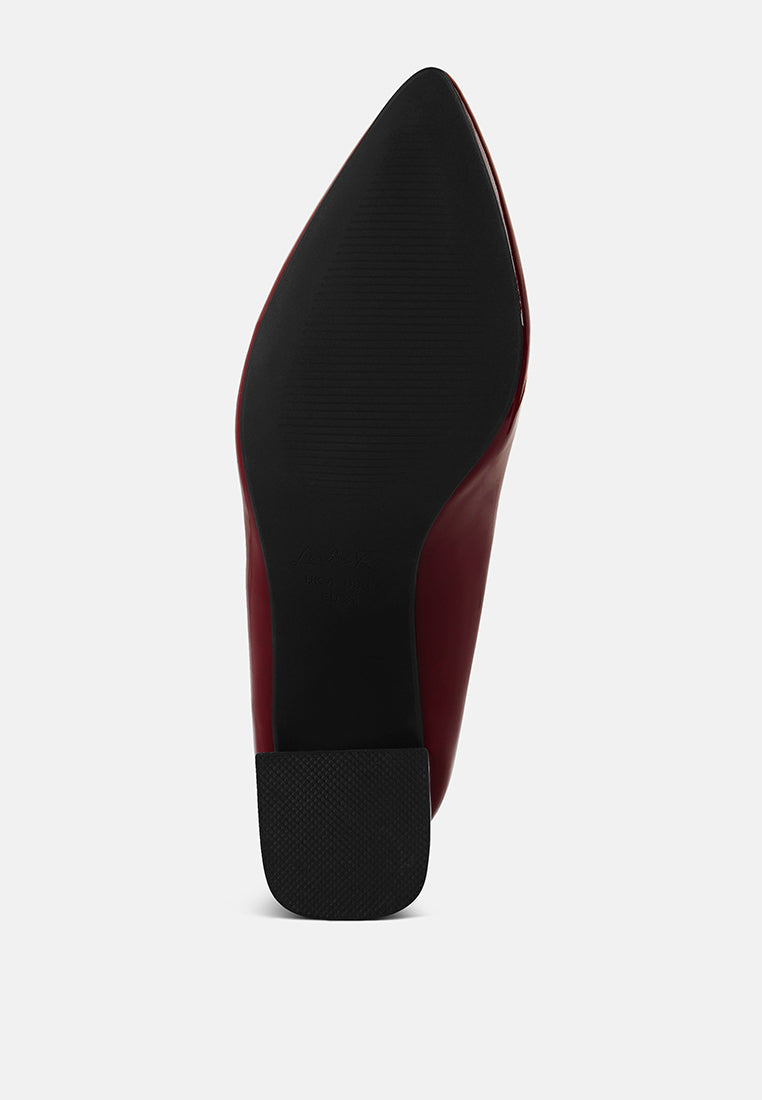 Zaila Metallic Accent Block Heel Pumps from London Rag International