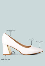 Zaila Metallic Accent Block Heel Pumps from London Rag International