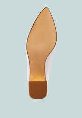 Zaila Metallic Accent Block Heel Pumps from London Rag International