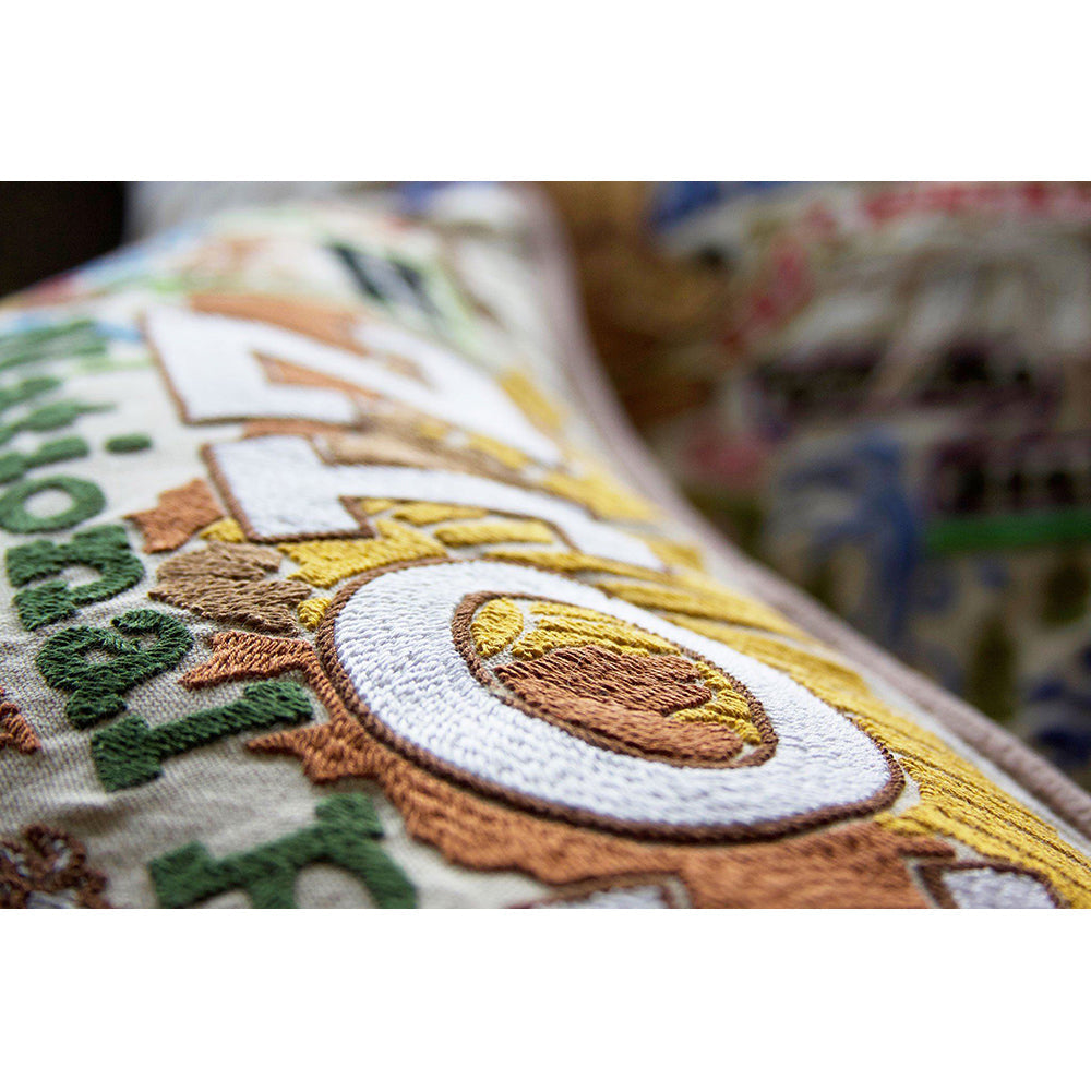 Zion Hand-Embroidered Pillow from Quirks!