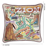 Zion Hand-Embroidered Pillow from Quirks!