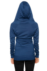 Zip-up Long Body Travel Hoodie Jacket (Royal Blue) from 4-rth