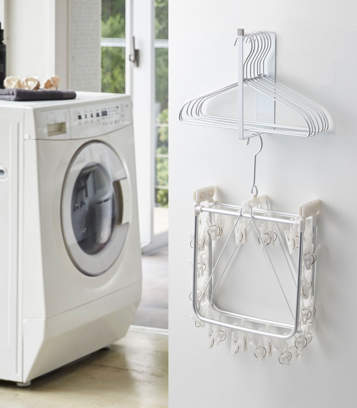 Magnetic Clothes Hanger Rack - Steel from Yamazaki Home