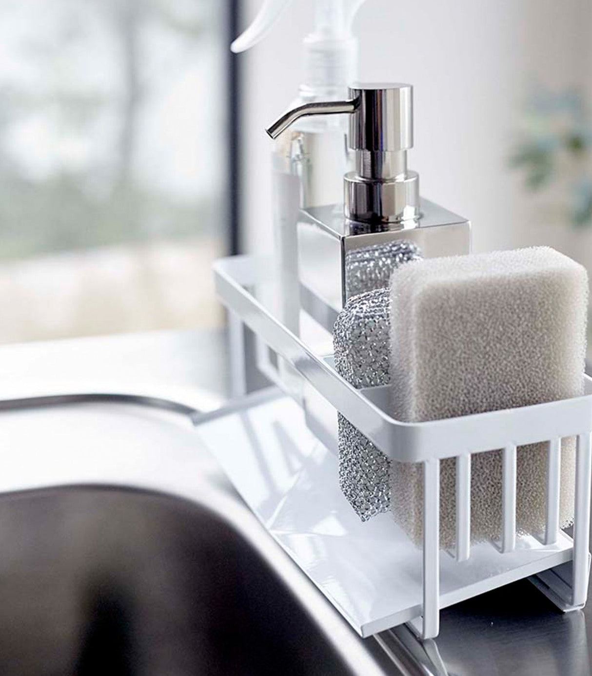 Sponge & Bottle Holder - Steel from Yamazaki Home