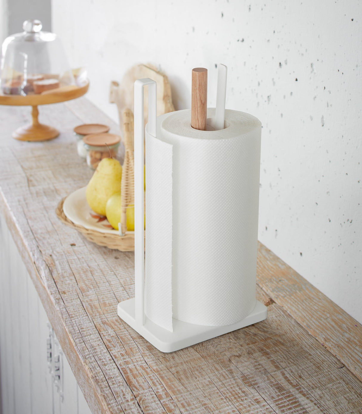 Paper Towel Holder - Steel + Wood from Yamazaki Home