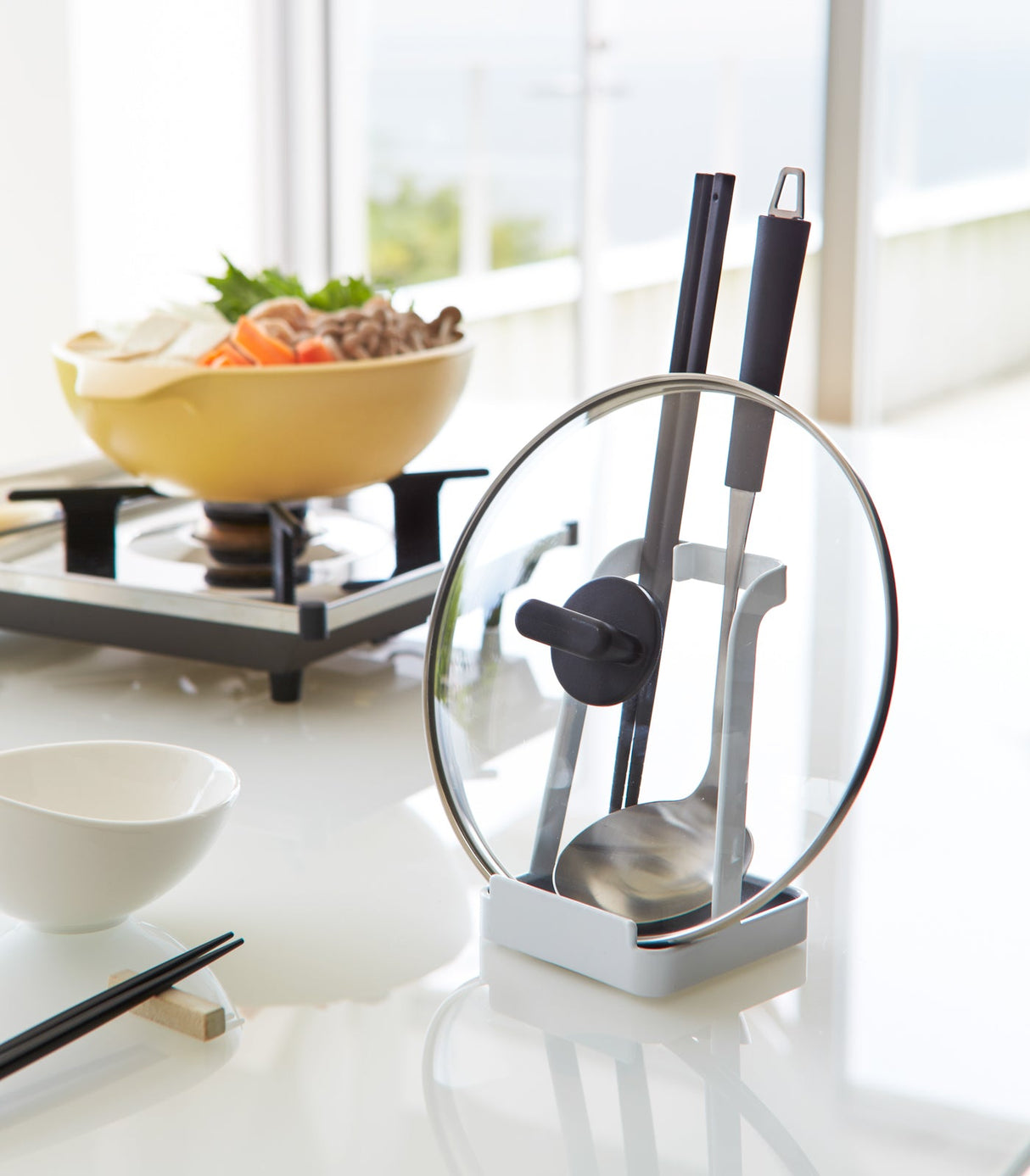 Lid & Ladle Stand - Steel from Yamazaki Home