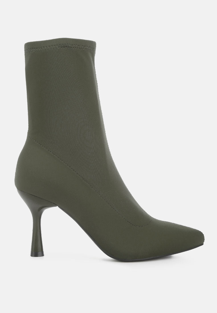 Zudio Solid Mid Heel Sock Boots from London Rag International