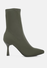 Zudio Solid Mid Heel Sock Boots from London Rag International