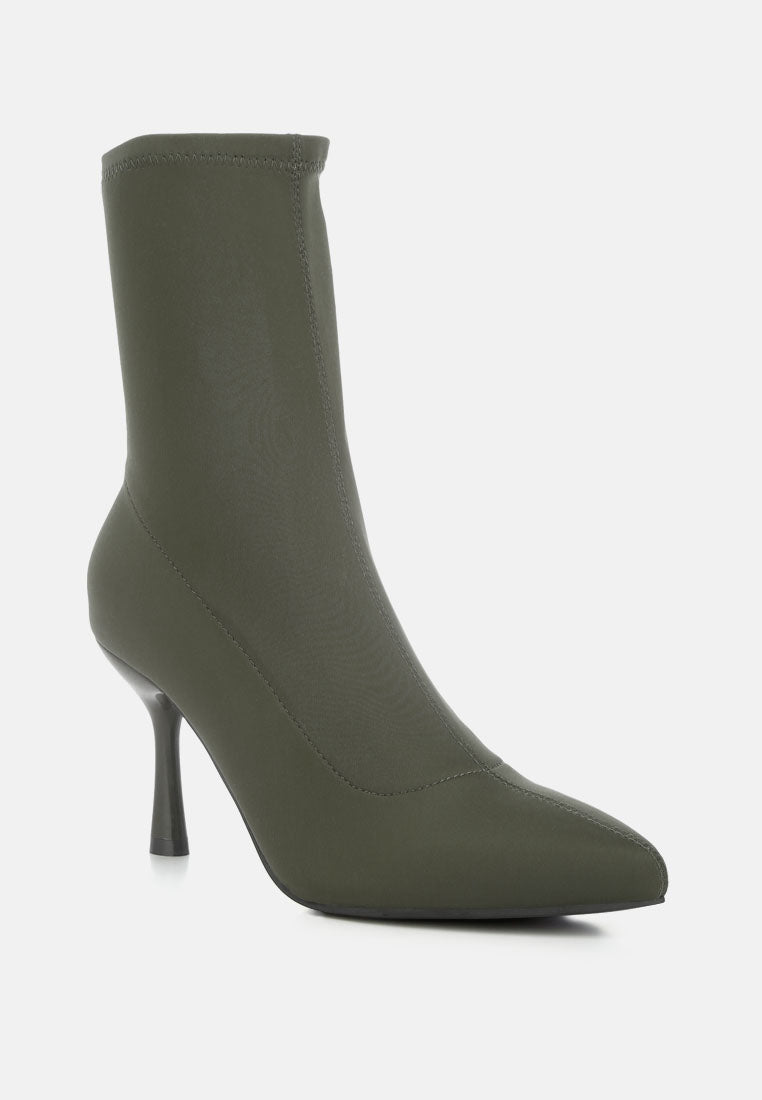 Zudio Solid Mid Heel Sock Boots from London Rag International