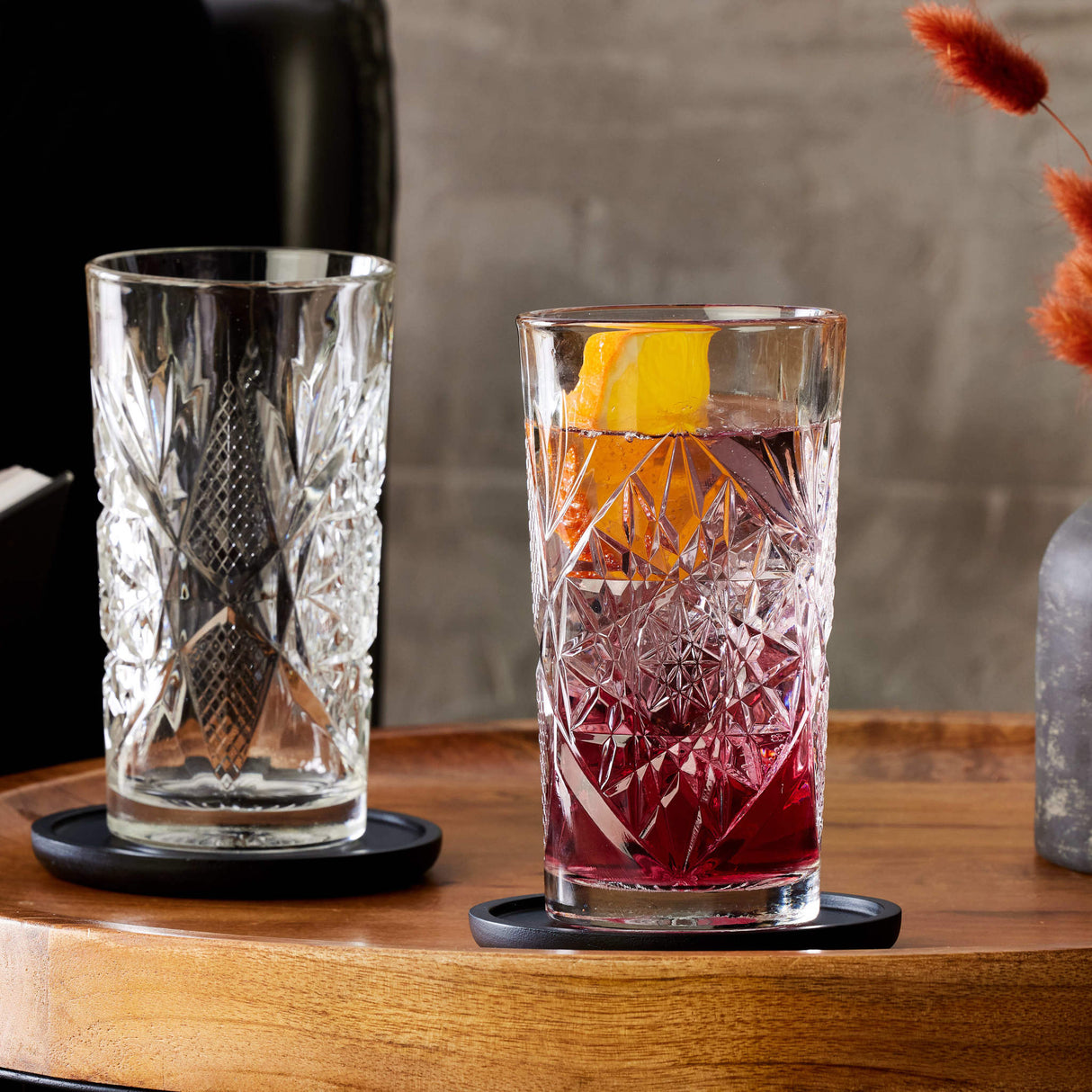 Libbey Hobstar Cooler Glasses, 16-ounce, Set of 4 from Libbey