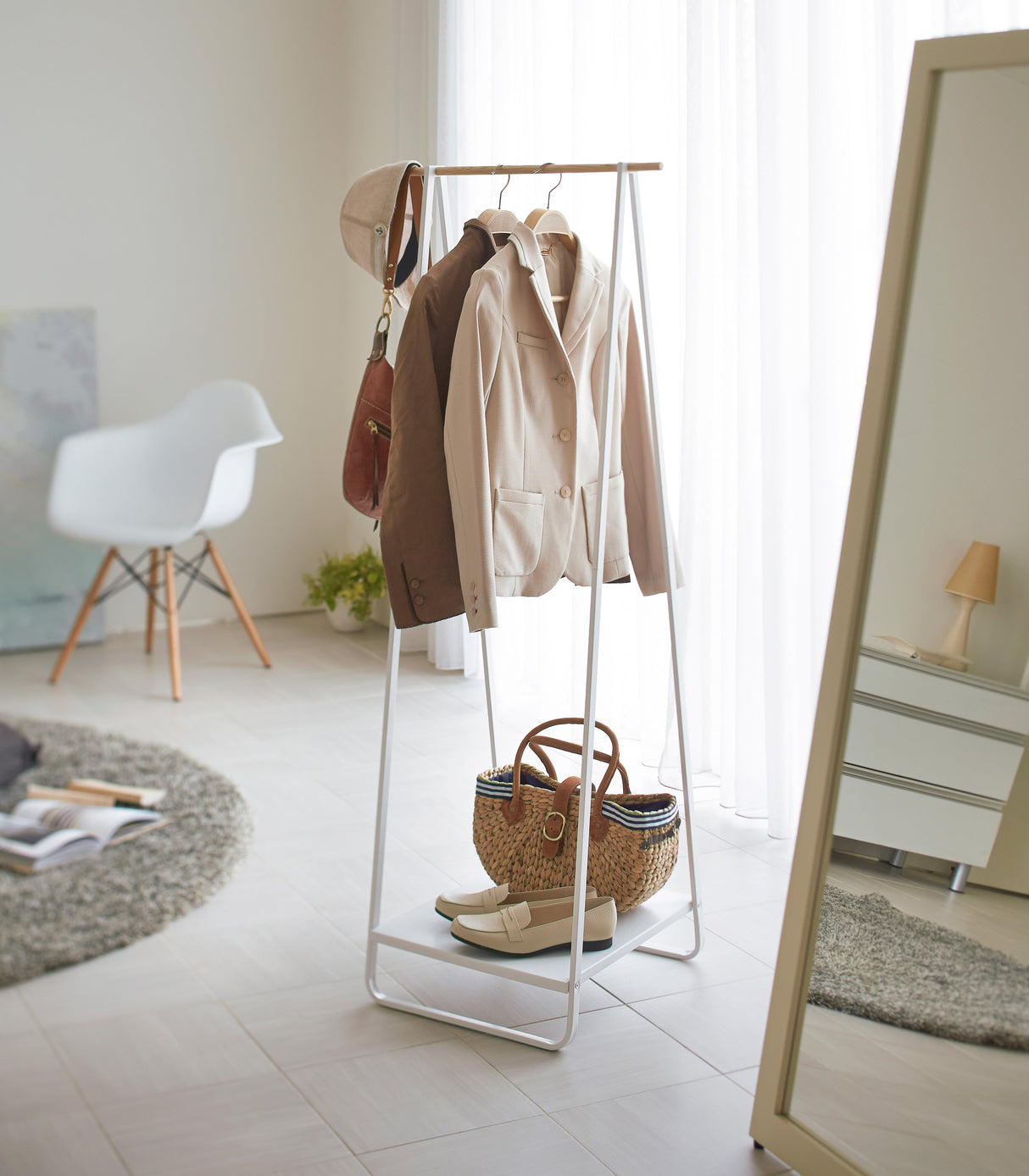 Coat Rack with Shelf (55" H)  - Steel from Yamazaki Home